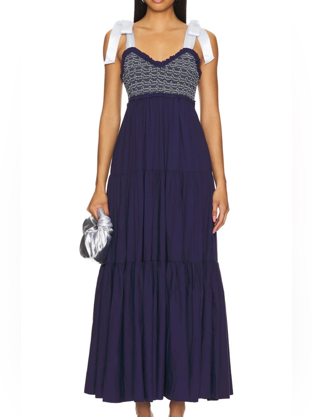 Free People Navy Dress | Bluebell Solid Maxi Dress in Eclipse